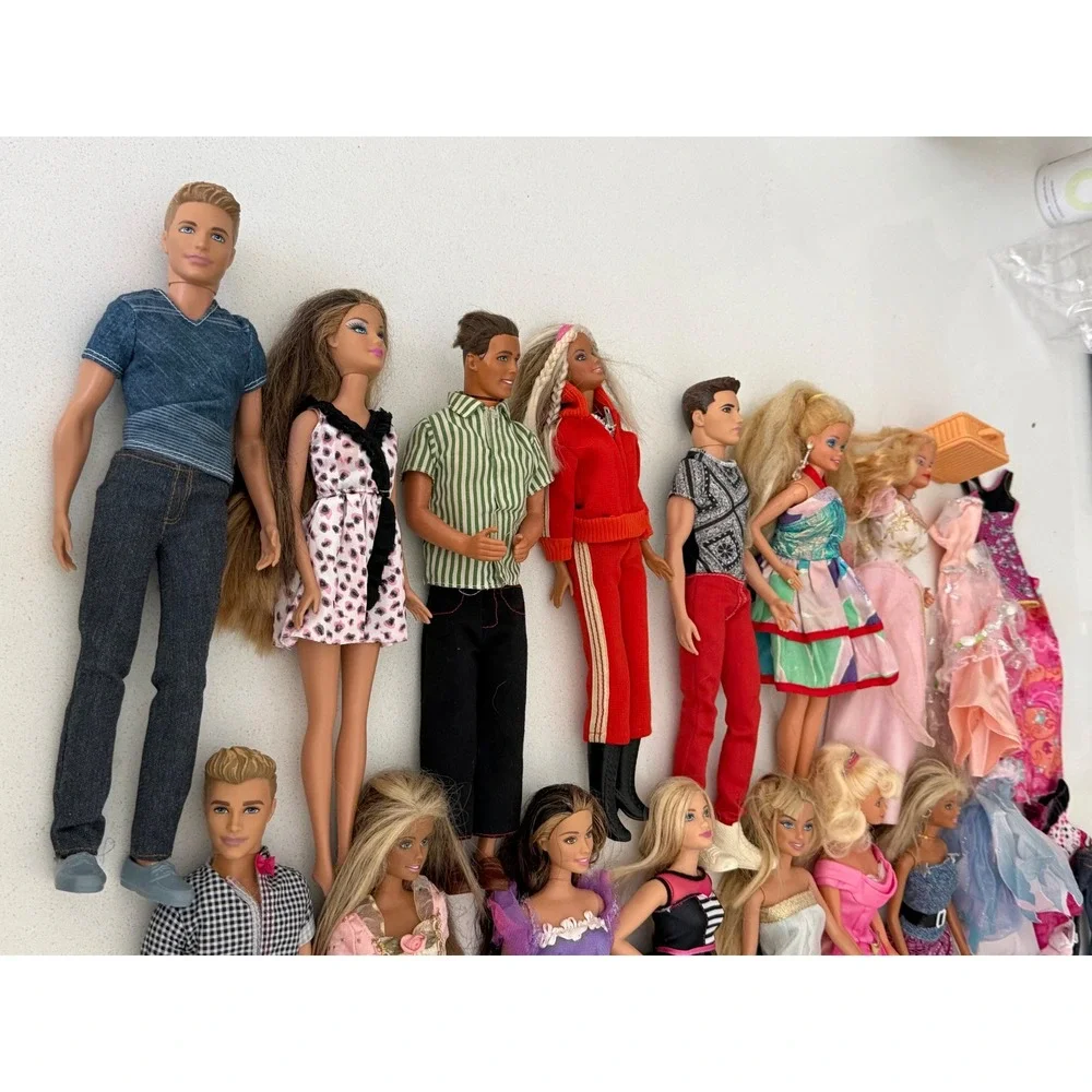 Barbie and Ken Doll Lot 14 Dolls with Extra Clothes and Accessories Mattel Toy